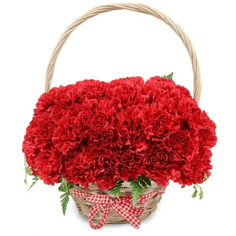 Корзина с цветами Сердечный жар